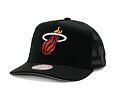 Kappe Mitchell & Ness - NBA Monogram Trucker Miami Heat Black