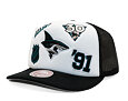 Kappe Mitchell & Ness - Gridlock Trucker - San Jose Sharks - White