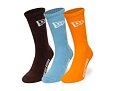 Socken New Era - Flag Crew Socks 3pk - Brown / Blue / Orange