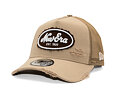 Kappe New Era - Branded Oval Canvas Distress 9FORTY Trucker - Camel