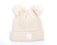 Damen Mütze New Era - MLB Double Pom Beanie - NY Yankees - Stone