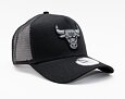 Kappe New Era - NBA Black on Black 9FORTY Trucker - Chicago Bulls - Black