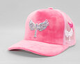 Kappe Reflection Luxury Samt Strasssteine Pink / Weiß