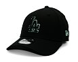 Kappe New Era - MLB Team Outline 9FORTY - LA Dodgers - Black / Mint Green