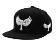 Kappe Reflection Luxury Shine Loud Snapback - Satin Schwarz / Weiß