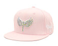 Kappe Reflection Luxury Shine Loud Snapback - Baby Pink / Weiß