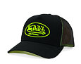 Kappe Von Dutch - Neon California Logo Baseball Trucker - Black / Neon Yellow