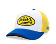 Kappe Von Dutch - California Oval Logo Baseball - White / Yellow / Blue