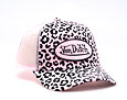 Damen Kappe Von Dutch - Velvet Leopard Print Baseball - Pink / White