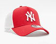 Kappe New Era - MLB Clean 9FORTY Trucker - NY Yankees - Scarlet / White
