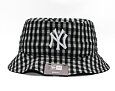 Damen Bucket Mütze New Era MLB Womens Gingham Tapered Bucket - NY Yankees - Black
