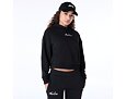Damen Pullover New Era - Script Crop Hoodie - Black
