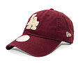 Damen Kappe New Era - MLB Boucle 9TWENTY - LA Dodgers - Burgundy / Cream