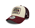 Kappe New Era - Branded Cord Visor 9FORTY A-Frame Trucker - Maroon / Stone