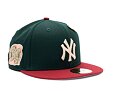 Kappe New Era 59FIFTY MLB "Leaf Drop" WS Patch - NY Yankees - Green / White