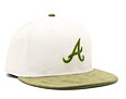 Kappe New Era 59FIFTY MLB Cord Atlanta Braves Off White / Nephrite Green / Cyber Green