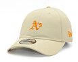 Kappe New Era - 9FORTY Summer Washed - Oakland Athletics - Off White / Orange