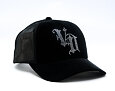 Damen Kappe Von Dutch - Velvet Rhinestone VD Logo Baseball - Black