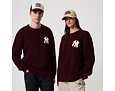 Pullover New Era - MLB Waffle Knit Crew - NY Yankees - Maroon