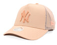 Damen Kappe New Era - MLB League Essential 9FORTY Trucker - NY Yankees - Light Pink