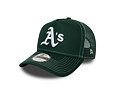 Kappe New Era - MLB Contrast Stitch WS Retro 9FORTY Trucker - Oakland Athletics - Dark Green