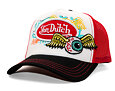 Kappe Von Dutch - Flying Eyeball Patches Trucker - White / Red