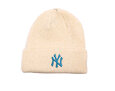 Damen Mütze New Era - MLB Wide Cuff Beanie - NY Yankees - Cream / Blue