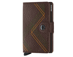 Geldbörse Secrid Miniwallet Stitch Linea Espresso