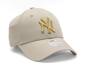 Damen Kappe New Era - MLB Metallic 9FORTY - NY Yankees - Stone / Gold