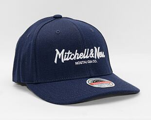 Kappe Mitchell & Ness Branded 110 Stretch-Snap Pinscript "Classic Red" - Navy