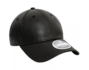 Kappe New Era - 9FORTY Faux Leather Monogram - NY Yankees - Black