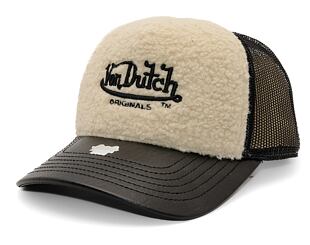 Kappe Von Dutch - Trucker Newark - Teddy/ Pu - Black/Cream