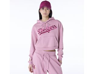 Damen Pullover New Era - MLB Floral Graphic Crop Hoodie - LA Dodgers - Pink