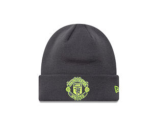 Mütze New Era - Seasonal Cuff Beanie - Manchester United FC - Graphite / Cyber Yellow