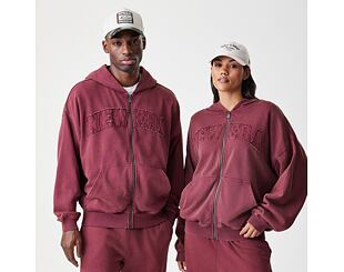 Pullover New Era - Branded Washed Full-Zip Hoody - Burgundy