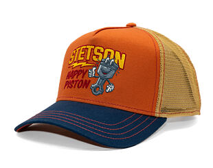 Kappe Stetson - Trucker Cap Piston - Navy/Burned Orange