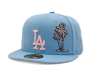 Kappe New Era - MLB Palm & Taco 59FIFTY - LA Dodgers - Sky Blue / Pink UV