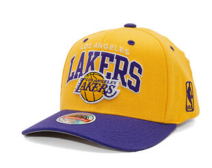 Kappe Mitchell & Ness - NBA Team Arch Snapback - Los Angeles Lakers - Yellow / Purple