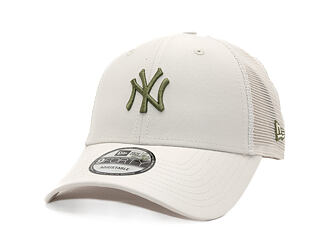 Kappe New Era - MLB Midi Homefield 9FORTY Trucker - NY Yankees - Stone / New Olive