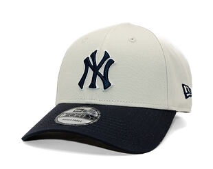 Kappe New Era - MLB World Series Patch Cooperstown 9FORTY - NY Yankees - Cream / Navy