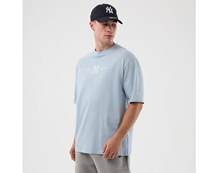 T-Shirt New Era - MLB Script Oversized Tee - NY Yankees - Sky Blue