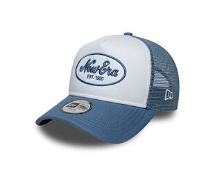 Kinder Kappe New Era - Branded Oval Patch 9FORTY A-Frame Trucker - Blue / White