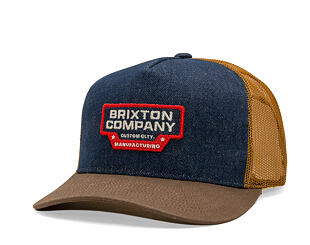 Kappe Brixton - Reeves Trucker Hat - Washed Denim/Caramel