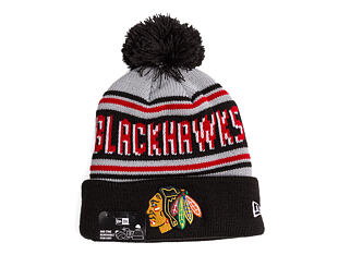 Mütze New Era - NHL Evergreen Wordmark Pom Medium Knit - Chicago Blackhawks - Team Color