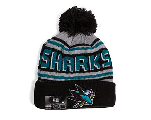Mütze New Era - NHL Evergreen Wordmark Pom Medium Knit - San Jose Sharks - Team Color