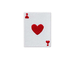 Bügelbild Monoquick - Srdcová karta 5,1 x 3,9 cm