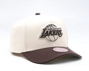 Kappe Mitchell & Ness - NBA Brown And Cream Pro Snapback - Los Angeles Lakers - Cream