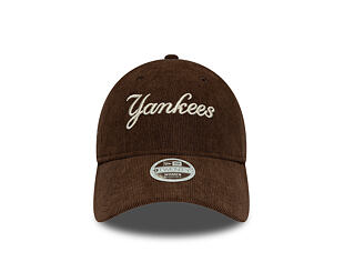 Damen Kappe New Era - MLB Cord Script 9TWENTY - NY Yankees - Chestnut Brown / Stone