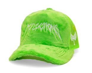 Kappe Reflection Luxury Fuzzy Trucker Grinch Green