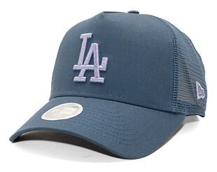 Damen Kappe New Era - MLB League Essential 9FORTY Trucker - LA Dodgers - Muted Indigo / Lavende